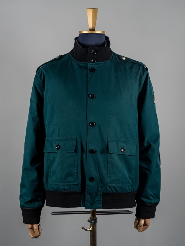 Szmaragdowa casualowa kurtka z zapięciem na guziki Wenaas r. XL