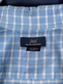 Błękitna koszula w windowpane OCBD z krótkim rękawem Brooks Brothers r. XXL