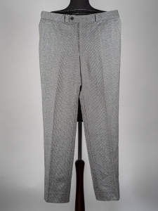 Klasyczne szare wełniane spodnie w pepitę Rene Lezard r. 50