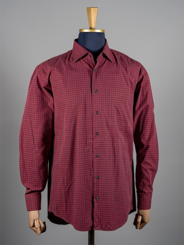 Bordowo-zielona koszula w kratkę Haupt Evolution r. XL