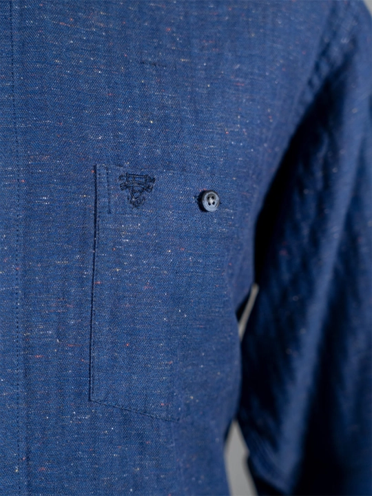 Jasnogranatowa koszula bd  z przetknięciami Casa Moda r. XL