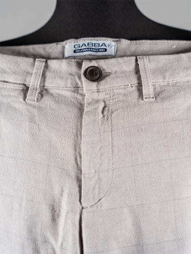 Szarobeżowe spodnie w windowpane Gabba r. 30/30