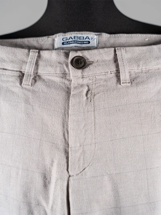 Szarobeżowe spodnie w windowpane Gabba r. 30/30