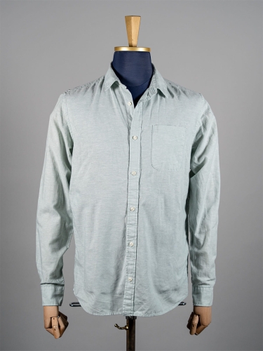 Miętowa koszula z bawełny i lnu Jack&Jones r. M
