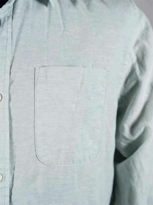 Miętowa koszula z bawełny i lnu Jack&Jones r. M