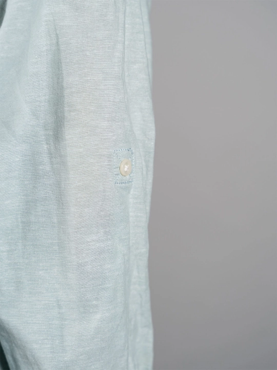 Miętowa koszula z bawełny i lnu Jack&Jones r. M
