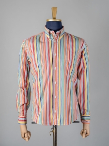 Wielokolorowa pasiasta koszula bd Zanolini r. 41 regular