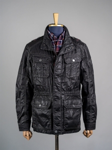 Via Cortesa męska kurtka woskowana olejak w kolorze ciemnozielonym r. L