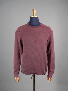 Tony Brown bladobordowy fakturowany sweter crewneck męski r. M