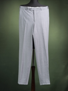 Klasyczne szare spodnie męskie z fakturą sharkskin r. 46