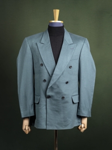 Szmaragdowa flanelowa marynarka z kaszmirem retro 6 x 2 Kleider Bauer r. 56