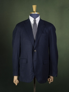 Polo Ralph Lauren męski granatowy flanelowy blezer z metalowymi guzikami r. 54