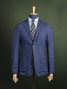 AT. P. CO jasnogranatowa męska marynarka sportowa w kraciasty wzór r.48