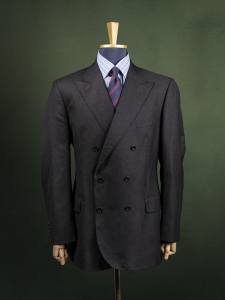 Aquascutum grafitowa marynarka męska dwurzędowa 6x2 r. 56