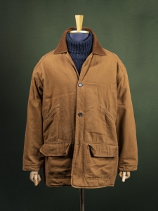 Boden ceglasta męska kurtka chore coat z kontrastowym kołnierzem r. L