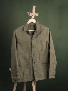 Burton oliwkowa męska koszula wierzchnia w stylu militarnym r. S