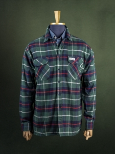 Collobello tartanowa flanelowa męska koszula robocza r. L