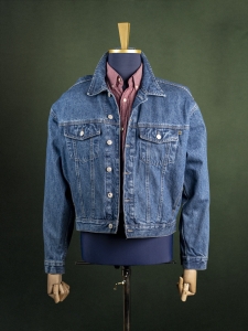 Doccet niebieska krótka kurtka jeansowa unisex r. L