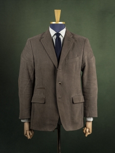 Boggi brązowa marynarka jednorzędowa z łatami na łokciach r. 50