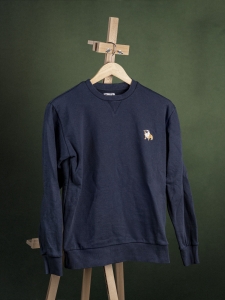 Brosbi granatowa bluza męska z buldogiem r. M short