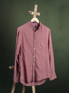 Gant bordowa koszula męska BD z kieszonką r. M