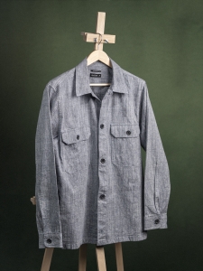 F&F szary męski overshirt z dużymi kieszeniami r. M
