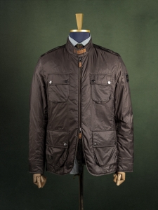 Morris brązowa męska kurtka ze stójką zapinaną na pasek r. M