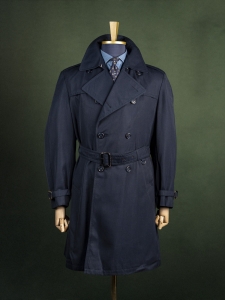 Junex granatowy klasyczny płaszcz trencz męski r. XXL