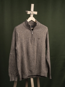 Camargue brązowy sweter męski quarter zip r. XL