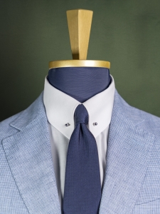 Hackett granatowy jedwabny krawat premium z wyraźną fakturą