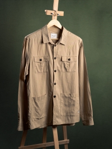 Les Deux beżowa męska letnia koszula safari overshirt r. L