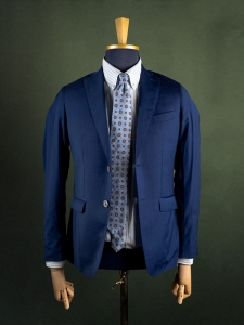 Esprit atramentowy męski blezer z ćwierćpodszewką r. 46