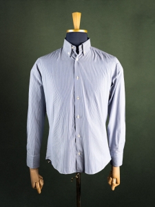 Class Style biała koszula męska BD w granatowy prążek r. 39